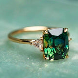 Maricela - Grüner Zirkonia-Ring in Gold