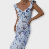 Kryptografisches Blumenmuster Maxikleid