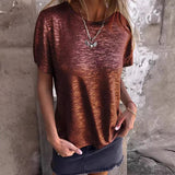 Alicia® Schimmerndes Metallisches Top