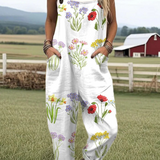 Vintage Floral Jumpsuit für Damen - Müheloser Stil & Komfort