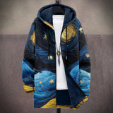 Waverley™ multicolor hooded cardigan with full-zip front, drawstring and star print