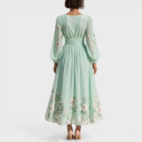 Ana | Midi-Blumenrobe