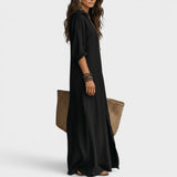 Amélie | Lange knöpfbare Kleid