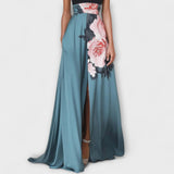 Natalie - Maxi A-Linie Kleid Blumenmuster