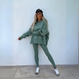 YACHI™ - Entspanntes Sweatshirt mit langen Ärmeln und Hosenensemble