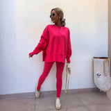 YACHI™ - Entspanntes Sweatshirt mit langen Ärmeln und Hosenensemble