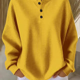 Anne™ - Gemütliches Sweatshirt mit Waffelstrick und Kragen
