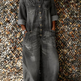 Bo | Damen Overall mit Knöpfen und Taschen