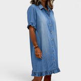 Camille™ | Elegantes Denim-Kleid