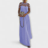 Briar - Maxi-Chic Kleid aus Leinenmischung mit Drapierten Trägern