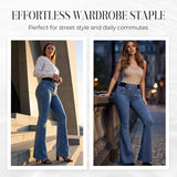 Damenjeans mit hohem Bund und dehnbaren Beinen