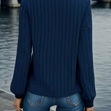 Joan™ - Stilvolles Ripp-V-Ausschnitt Sweatshirt