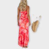 Pia - Maxikleid mit asymmetrischen Rüschen