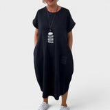 Nicole | Midi Kleid mit Taschen