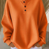 Anne™ - Gemütliches Sweatshirt mit Waffelstrick und Kragen