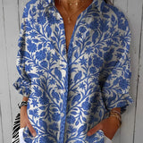 Frederikke | Blaue Gartenbluse
