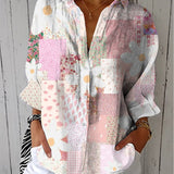Fanny | Patchwork Gänseblümchen Bluse