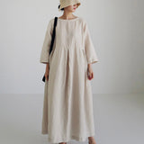 Ella - Lockeres Leinenkleid mit Seitentaschen