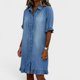 Camille™ | Elegantes Denim-Kleid