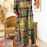Isabelle | Ethnisches Patchwork-Kleid