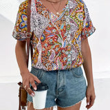 Livia - Lockeres Sommer-Paisley-Top