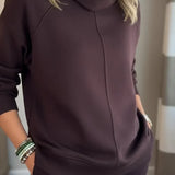 Aivra | Damen Turtleneck Langarm Weitbeiniger Zweiteiler mit Taschen