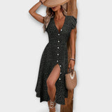 Elegantes Midi-Kleid mit Punkten