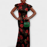 Blanka - Maxi-Kleid mit floralem Muster