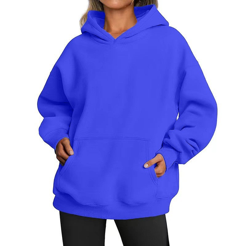 Eva™ hooded pullover sweatshirt, blue, front kangaroo pocket