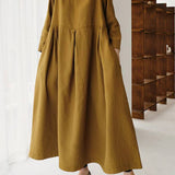 Ella - Lockeres Leinenkleid mit Seitentaschen