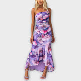 Pia - Maxikleid mit asymmetrischen Rüschen