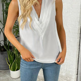 Carina™ - Elegante Bluse mit gerafftem V-Ausschnitt