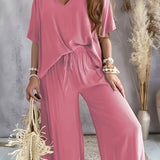 Farah™ - Stylisches einfarbiges Damen-Zweiteiler-Set