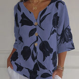 Sanne™ - Florale Button-Up Bluse
