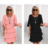 Chic Schichtkleid mit Puffärmeln für Frauen