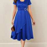 Hilda™ - Elegantes Abendkleid mit Strass-V-Ausschnitt