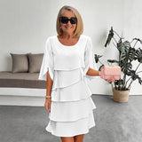 Chic Schichtkleid mit Puffärmeln für Frauen