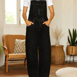 Nora | Denim Latzhose Jumpsuit mit Taschen