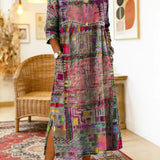 Isabelle | Ethnisches Patchwork-Kleid