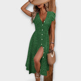 Elegantes Midi-Kleid mit Punkten