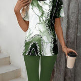 Luna™ | Dehnbares Bedrucktes Zweiteiliges Outfit