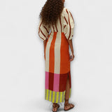 Kaya - Maxikleid mit Dekolleté und Puffärmeln