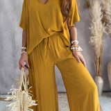 Farah™ - Stylisches einfarbiges Damen-Zweiteiler-Set