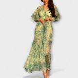 Lana - Elegante Blumenkleider mit V-Ausschnitt