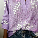 Eleni™ | Bluse mit floralem Druck und hohem Kragen