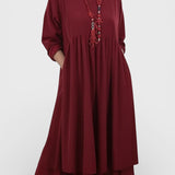 Dora | Midi-Kleid mit fließendem Schnitt und doppeltem Saum