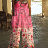 Hilary™ - Schicker Vintage Lockere Blumenoverall