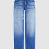 Jeans mit mittelhohem Bund und gerader Passform