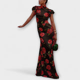 Blanka - Maxi-Kleid mit floralem Muster