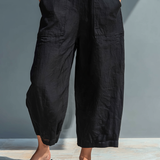 Minimalistischer Damen-Jumpsuit mit Stehkragen, Knopfleiste und lässiger, lockerer Passform